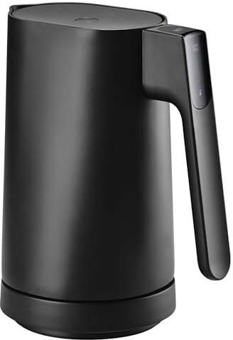 Jacob Jensen Elektrischer Wasserkocher mit Temperatureinstellung von 70°C bis 100°C, Warmhaltefunktion, Signalton, LED-Display mit Temperaturanzeige & Touch-Bedienung, BPA-Frei, 1,2 Liter, Schwarz