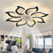 Salón Ventilador De Techo Con Luz Reversible, Regulable Lamparas Ventilador De Techo Alexa APP, Moderno Lámpara Ventilador Timer 6 Velocidad Flor Para Dormitorio-black