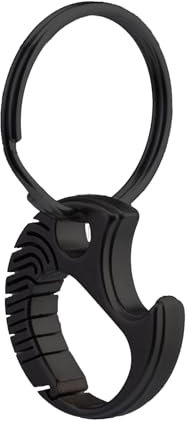 TIKIDESIGN Mini EDC Titan Karabiner Schlüsselanhänger, Schnellverschluss Mini Titan Karabiner-Schlüsselring, Mikro Karabiner Schlüsselhalter für Herren -Schwarz