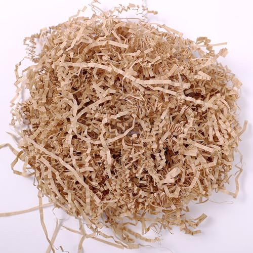 Wgudzpj Bast-Grasschnipsel-Papier für Osterkörbe, kreative Eierdekoration, knisterndes Papierschnipselfüller, recycelbar, Geschenkpapier, Konfetti (Kaqi)