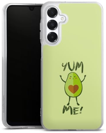 Silikon Hülle kompatibel mit Samsung Galaxy A 16 5G Case transparent Handyhülle Avocado grün Essen