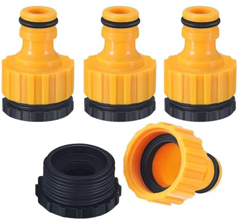 4 Pcs Hose Connector,Kitchen Tap Connectors and Fittings Mixer Pipe Garden Fitting Outside Universal Taps Connections Sink Water Plastic Adapter Applications Attachment Faucet 3/4 & 1/2,for Outdoor