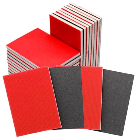Gotetiso 30 Stück Weich Schleifschwämme 400/600/800 Körnung Flexibles Schleifpad Handschleifblöcke Nass-Trocken-Schleifpapier Wiederverwendbar Schleifvlies für Holz Metall Möbel Trockenbau