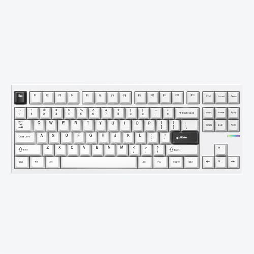 MCHOSE GX87 Ultra kabellose mechanische Tastatur, TKL, 80 % Gaming-Tastatur, Creamy QMK/VIA, CNC-Aluminium, USB-C/BT5.0/2,4 GHz, 8000 mAh Akku, benutzerdefinierte Hot-Swap-fähige