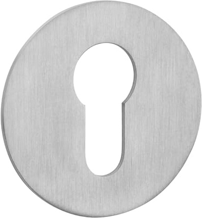 SOTECH Kleberosetten rund Ø 55 mm Edelstahl Satin mit 3M-VHB-Klebepad ohne Bohren montierbar für Schlösser mit Profilzylinder in Möbel und Türen