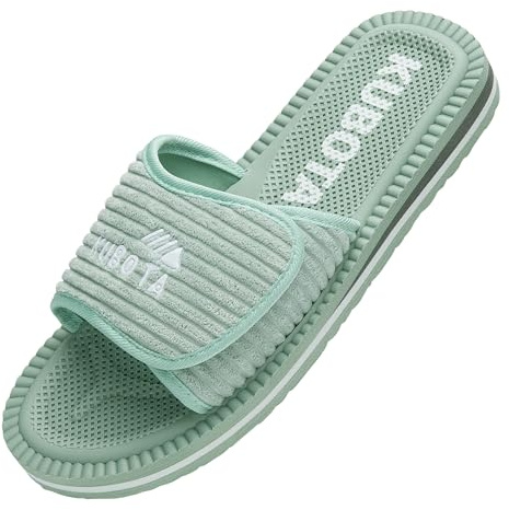 Kubota Badelatschen mit Klettverschluss für Herren & Damen Mintfarbe 37