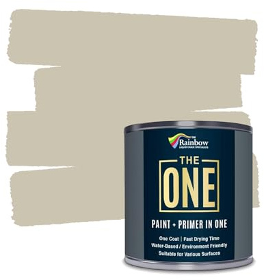 THE ONE All-In-One Paint & Primer - Cotton Matt, 2.5 L | Multi-Surface 1 Coat Formula | Indoor & Outdoor Decorating for Home, Garden Wall, Floor, Furniture | Durable, Water-Based, Low VOC