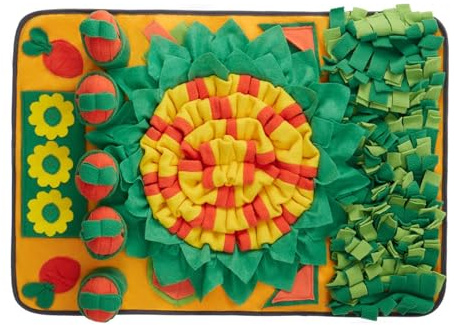 uikios Kognitive Anreicherung Puzzlematte Schnüffelunterlage für Langeweile Hund Indoor Entertainment Langsames Füttern Schnüffelmatte für Leckerlis Hund Puzzle Training Spielzeug