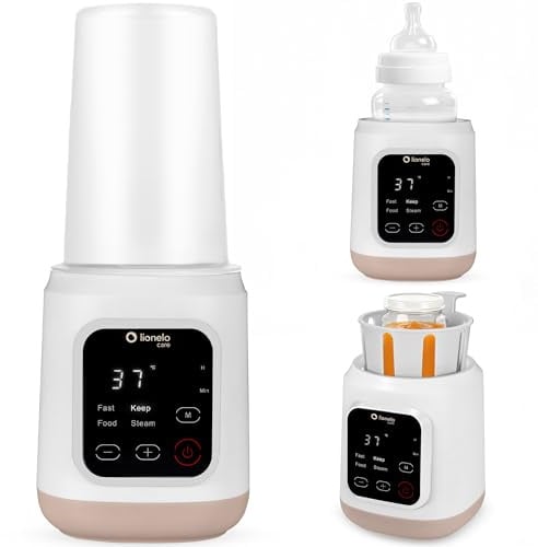 Lionelo Thermup 3.0 Elektrischer Flaschenwärmer Baby 6-in-1 | mit Sterilisator - Milch & Babykost erwärmen, auftauen & sterilisieren, 400 W Touchdisplay 35–100 °C, Warmhalten bis 24 h BPA