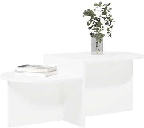 vidaXL Couchtisch Weiß 100 x 50 x 40 cm Holzwerkstoff, Wohnzimmer, moderner Couchtisch, minimalistisches Design, stylisches Zentrum für Deko und praktische Nutzung