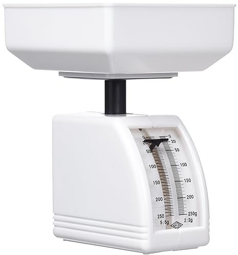 Wedo 249862000 Federwaage Handy (250 g, mechanische Brief- und Diätwaage, aus Kunststoff, abnehmbare Schale) weiß