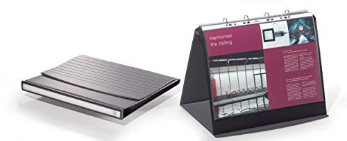 Durable Tisch-Flipchart Durastar, mit 10 PP-Hüllen, A3 quer, beschriftbar & erweiterbar, basalt, 856939