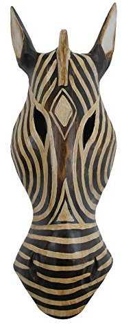 Woru Maske Zebra, Holz-Maske aus Bali, Wandmaske, wahlweise in 30 cm, 50 cm, oder 100 cm (30 cm)