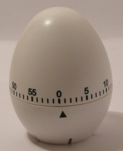 Kurzzeitwecker - Küchenwecker - Ei - weiß - 60 Minuten