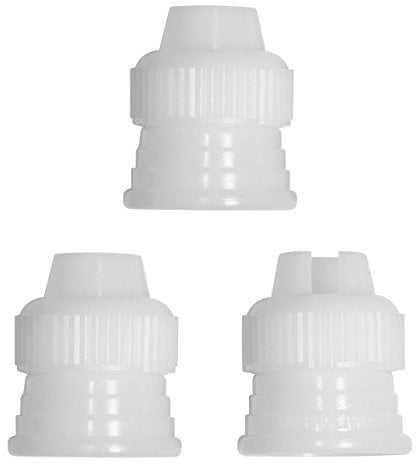 PME Icing Bag Adaptors Set of 3, White,6.5 x 2 x 9 cm
