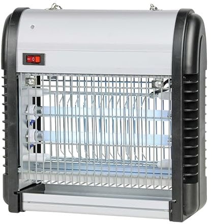 Maurer 93325 Elettroinsetticida Rettangolare, 12W, 20mq, Bianco/Grigio