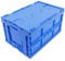 DieKlappbox® Caisse Pliable Robuste avec Couvercle, Grande Boîte de Rangement Pliante, Fabriqué en Allemagne, 60x40x33 cm, Bleu