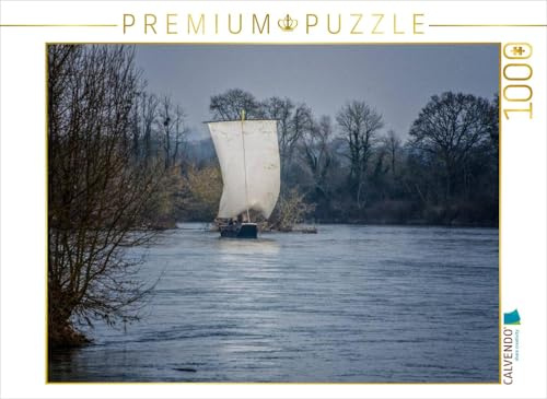 CALVENDO Puzzle Barge an der Loire | 1000 Teile Lege-Größe 64 x 48 cm Foto-Puzzle für glückliche Stunden