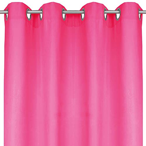 Bestlivings Blickdichte Pinke Gardine mit Ösen in 140x175 cm (BxL), in vielen Größen und Farben