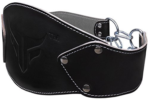 Mytra Fusion Dip-Gürtel Leather Fitness Dipping Belt Heavy Duty One Size Weight Dip belt with chains