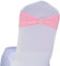 SINSSOWL Bandeau de Chaise élastique à Enfiler avec Boucle pour Mariage nœud de Chaise en Lycra, Rose Clair, 50PC