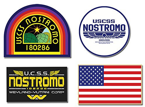 Ti El Es Nostromo Weyland Yutani Corp Sulaco Alien, Aliens Aufkleber, 4 Laminiert Sticker Set