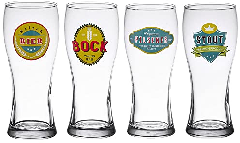 Coffret spécial 4 Chopes à Bière 50 cl Assorties