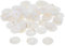 50 Stück Perlmuttknöpfe Perlmutt Muscheln runde Knöpfe zum Nähen & Basteln, 20mm - weiß