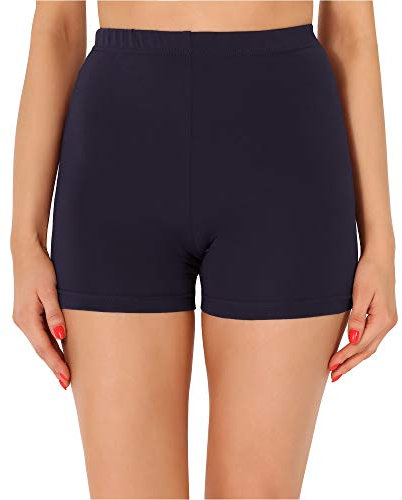Merry Style Damen Shorts Radlerhose Unterhose Hotpants Kurze Hose Boxershorts aus Baumwolle MS10-358(Marineblau,S)