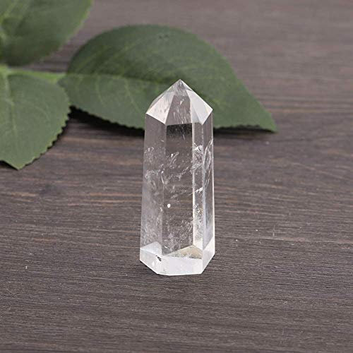 Varitas de Cristal curativas de tamaño pequeño - Puntos de Cuarzo Transparentes Cristal Natural Cristal de Cuarzo Natural Decoración Coleccionable(5-6cm)