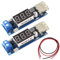 Youmile 2 Stück DC-DC Buck Spannungswandler 6,5-40V zu 5V 2A Abwärts USB Ausgangs Voltmeter Modul Low Power Transformator mit LED Anzeige, 24AWG Kabel