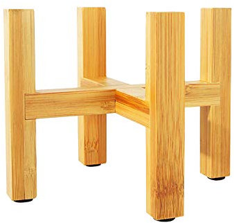 Livecitys Pot De Fleur en Bois Bonsai Rack Holder Home Office Display Plant Stand Shelf L
