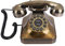 Old Fashion Telefon, Antike Bronze Telefon Vintage Festnetz Telefon Desktop Anrufer für Zuhause/Hotel