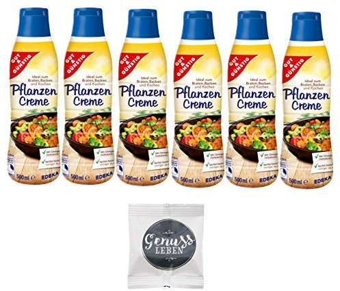EDEKA Gut & Günstig Pflanzencreme zum Braten und Kochen mit Gratis Genussleben, 6 x 500 ml