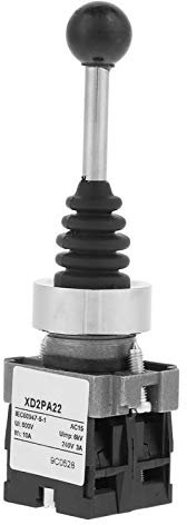 Leku 2 Posizioni Interruttore Joystick Momentaneo, XD2PA22CR, 2NO, 12,5 × 4 cm, Grigio