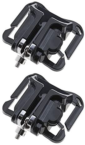 Be In Your Mind 2pcs Metal Camera Waist Belt Holder Camera Belt Clip for DSLR Camera 1/4 Inch Thread 110x85mm Bearing Black
