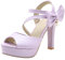 MJIASIAWA Plateau Tacco Alto Donna Peep Toe Con Cinturino Alla Caviglia Bows Sposa Sandali Eleganti Bride Formal Vestito Scarpe Viola Numero 38 EU/39 Asiatico