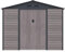 Vente-unique-Abri de Jardin métal en Acier galvanisé Effet Bois Gris 5,40 m² - ADELMO