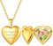FOCALOOK Damen personalisiert Fotoanhänger Kette 18k vergoldet einfach Herz Medaillon zum Öffnen Frauen Mädchen Minimalistische Bilder Amulett Schmuck für Muttertag Valentinstag
