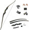 SHARROW Bogenschießen Takedown Langbogen Jagd Recurve Bogen 60 Zoll Traditioneller Jagdbogen Longbow Erwachsener Holz Bogen Griff 25-60lbs Rechte Linke Hand (50lbs, Linke Hand)