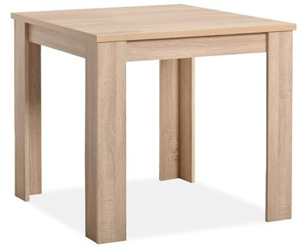 Homestyle4u 2179, Holztisch Küchentisch Natur Holz 80x80 cm Eichenholz Massiv Esstisch Esszimmertisch Wohnzimmertisch