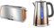Russell Hobbs Luna Long Slot Toaster, Long Slice or Two Slice Stainless Steel Toaster, 24310 & 25113 Eclipse Polished Stainless Steel and Copper Sunset Ombre Electric Kettle, 3000 W, 1.7 Litre