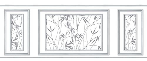 Papier peint intissé boiseries imitation bambou, décor unique, 75 cm X 200 cm, idéal pour créer une forêt intérieure.