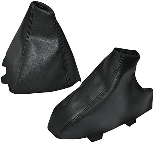 AERZETIX - C59099 - Schalthebel bag - schaltsack und handbremssack - kompatibel mit versionen mit automatischem getriebe BMW Serie 3 E90 E91 E92 E93 - farbe: schwarz - aus kunstleder