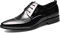 Hoefirm Scarpe Verniciata Uomo Derby Pelle Scarpe Stringate Vestito Oxford Elegante Formale Business Nero 43