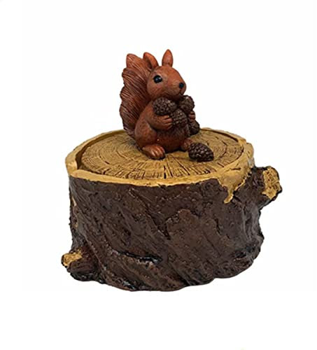 Beetoo Eichhörnchen-Aschenbecher, Eichhörnchen-Aschenbecher, kreativer Tieraschenbecher mit Deckel, Gartenaschenbecher mit Deckel für Zigarette für Haus und Garten (braun)