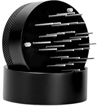Zerodis Coffee Distributor, Portable Anti Rust Stainless Steel Coffee Stirrer with Base Adjustable Hand WDT Tool for Kitchen Cafe (58MM)