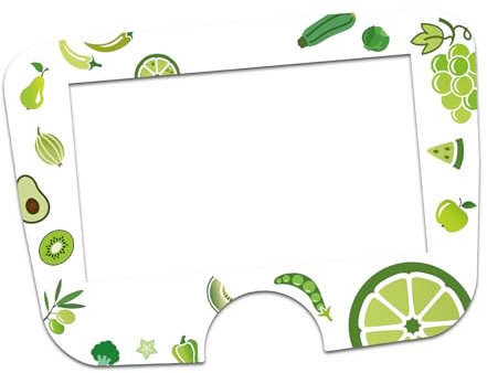 Lámina decorativa para marco de pantalla, compatible con robot de cocina, SILVERCREST Monsieur Cuisine Smart SKMS 1200 A1 F6, resistente al agua R199 (antiguo modelo F6, 09 verduras y frutas)