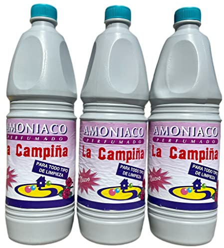 Amoniaco Perfumado Pack Ahorro 3 Litros Limpieza Potente Multiusos Desengrasa Desinfecta Superficies Baños Cristales Cocina Eliminador Olores Uso Profesional Hogar Aroma Fresco