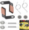 2 Set Brake Pad Kit GY21943B GX20494 GX20515 GX23240 for J-ohn Deere 42 L, D, X Series 100 105 115 100 110 120 125 130 Tractors & Lawn Mower - with Retainer & Torsion Spring